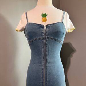 Forever 21 Mini Denim Dress Top Size Small